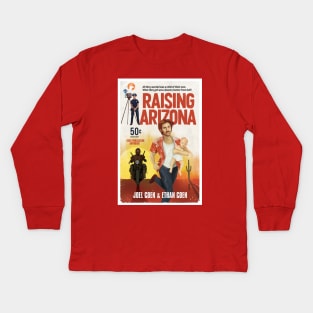 Raising Arizona alternative movie poster - Coen Brothers - pulp book cover Kids Long Sleeve T-Shirt